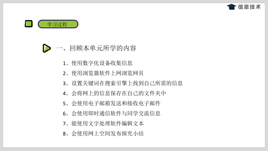 沪科版信息技术五年级下册 第一单元《天气与生活——获取、加工与发布信息》小结课件(共5张PPT)