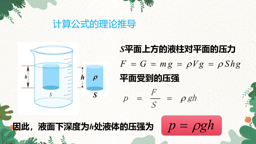 沪科版物理八年级全一册 8.2.2液体压强的计算及应用课件(共19张PPT)