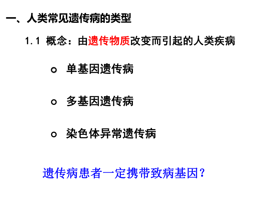 2020-2021学年高一下学期生物人教版必修二5.3 人类遗传病课件（27张）