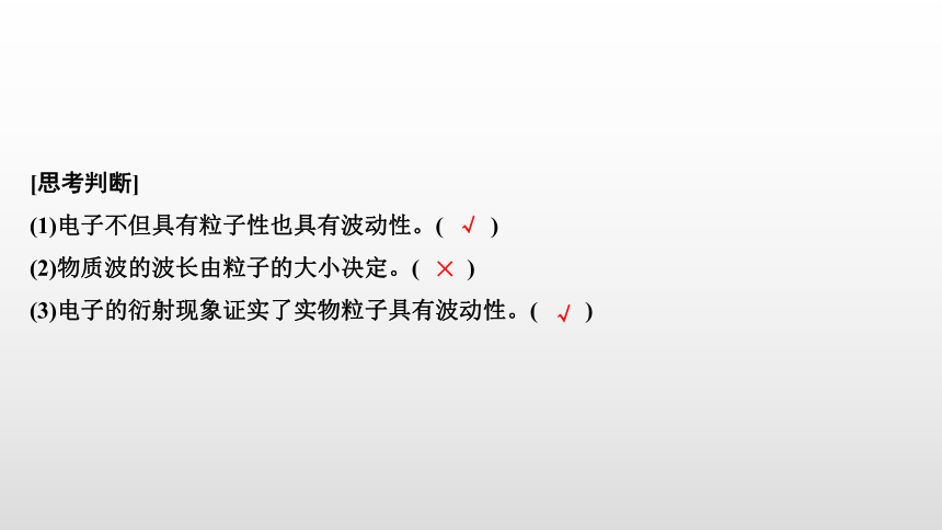 鲁科版（2019）高中物理 选择性必修第三册 第6章 第2节 实物粒子的波粒二象性课件21张PPT