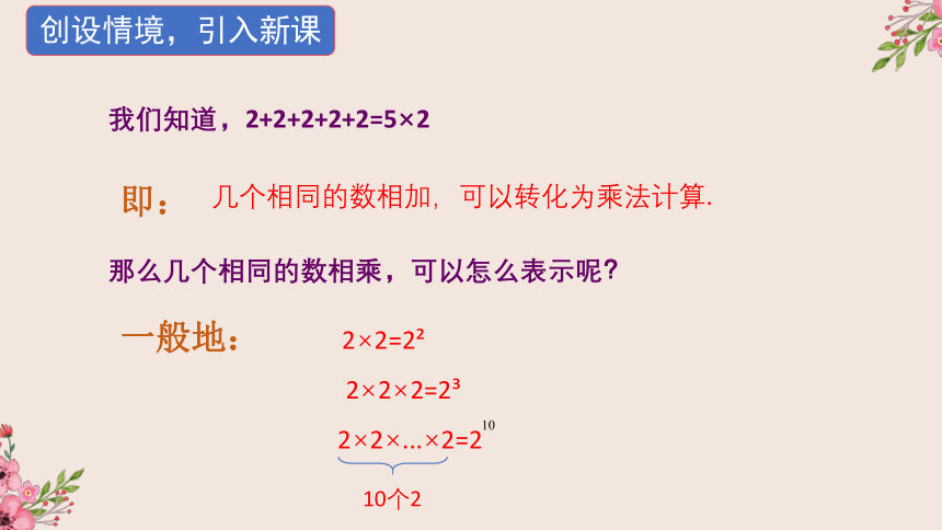 2021-2022学年冀教版数学七年级上册1.10有理数的乘方课件(共22张PPT)