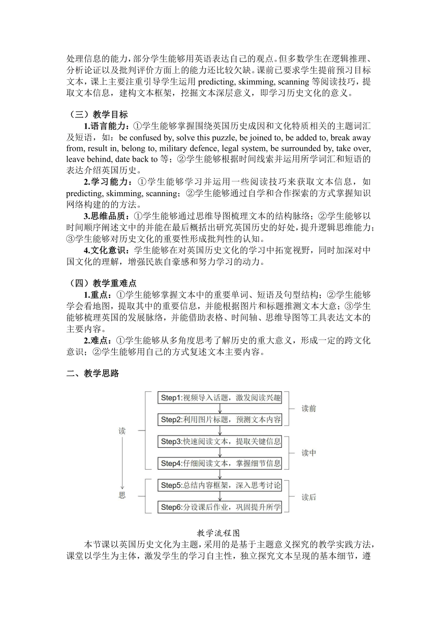 人教版（2019）必修第二册 Unit 4 History and Traditions Reading and Thinking 教学设计