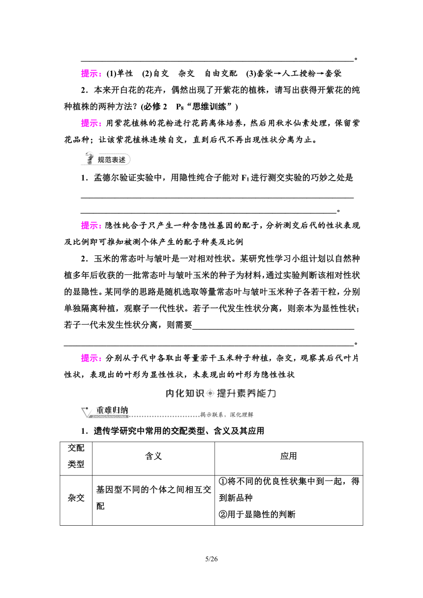 【备考2024】生物高考一轮复习学案：第14讲 孟德尔的豌豆杂交实验(一)(含答案）