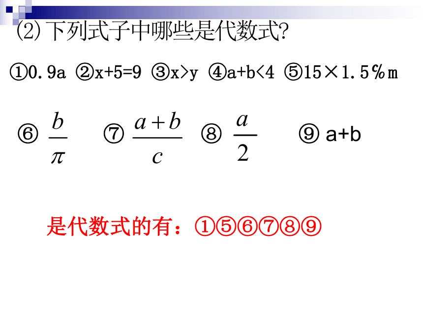 苏科版七年级数学上册3.2代数式课件（26张ppt）