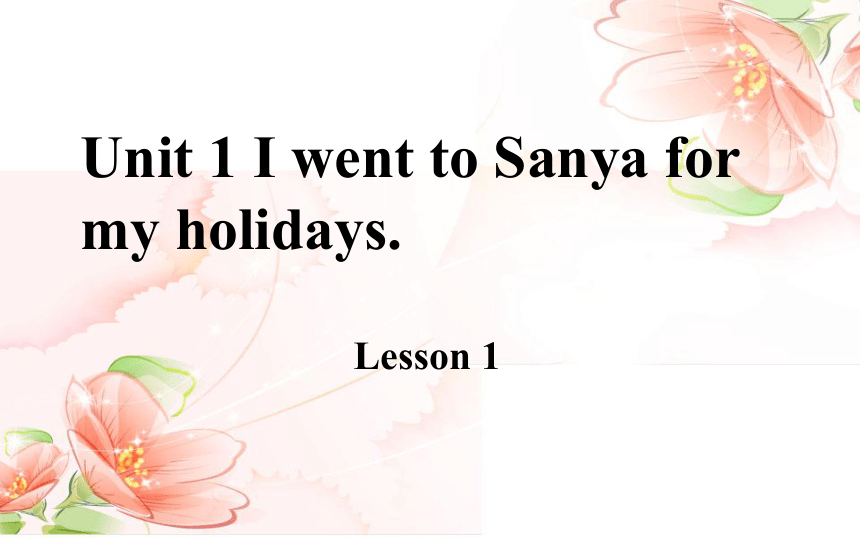 Unit 1 I went to Sanya for my holidays. Lesson 1 课件(共20张PPT)