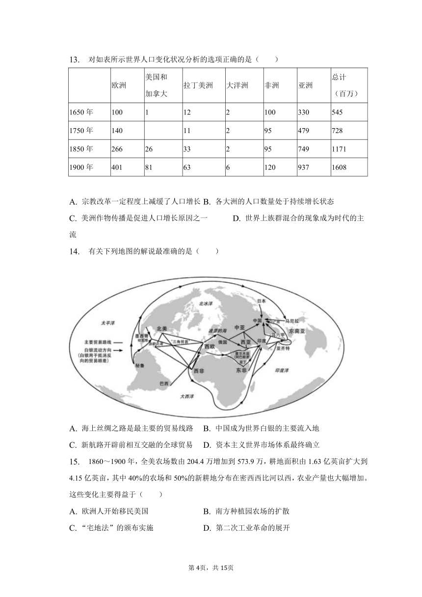 2022-2023学年福建省德化县高二（下）联考历史试卷（5月份）（含解析）
