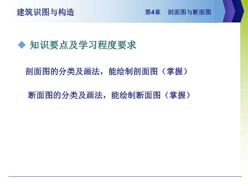 第4章 剖面图与断面图 课件(共29张PPT)- 《建筑识图与构造》同步教学（机械工业版）