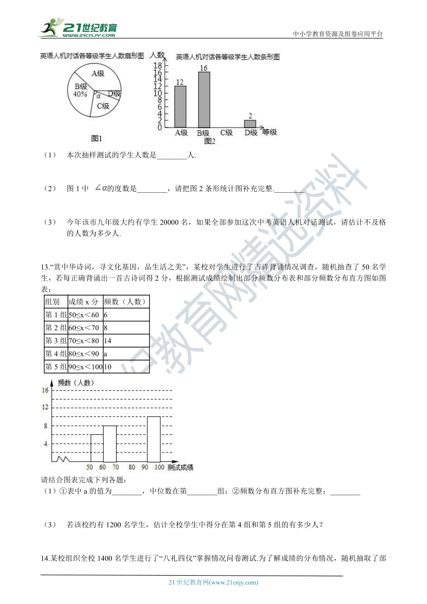 第十章 数据的收集、整理与描述 单元测试（含解析）