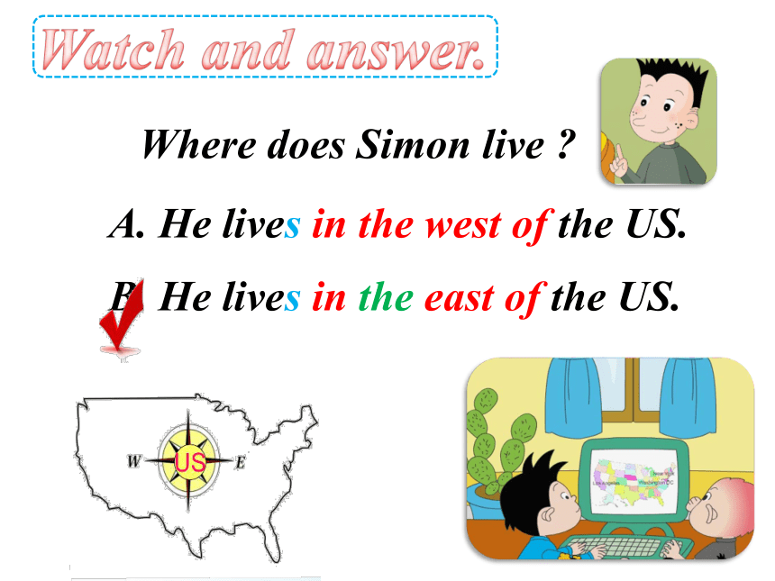 Module 8 Unit 1 He lives in the east of the US 课件 (共29张PPT)