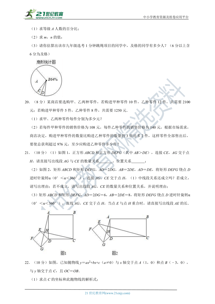 2021年辽宁省阜新市中考数学模拟试卷（二）（解析版）