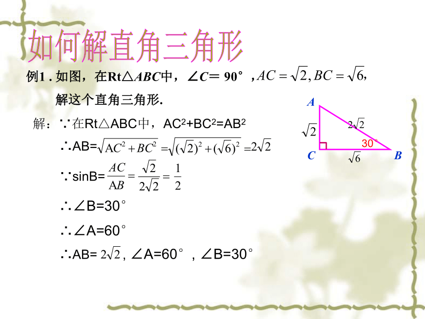 -北师大版九年级下数学1.4解直角三角形课件(共17张PPT)