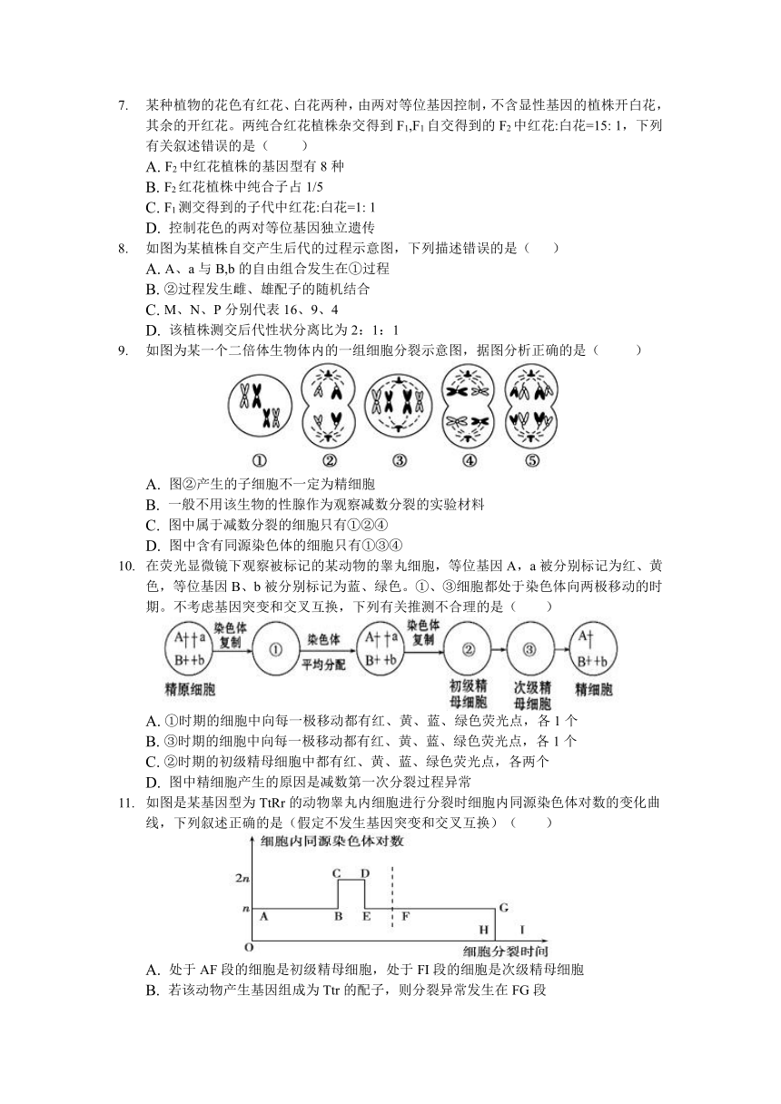 吉林省长春市重点高中2020-2021学年高一下学期期末联考生物试题 Word版含答案