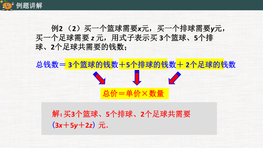 人教版数学七年级上册2.1 整式（1）课件(共21张PPT)