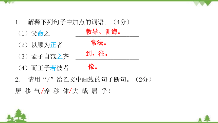 九年级下册第三单元主题阅读 习题课件(共21张PPT)