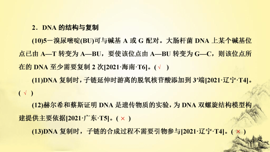 新人教生物二轮复习课件7 遗传的分子基础(课件共72张PPT)