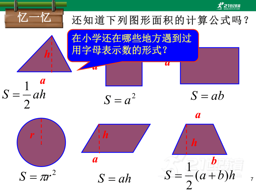 3.1.1用字母表示数 课件（24张PPT）