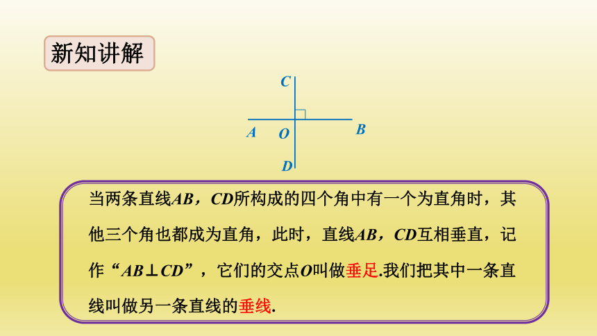 华师大版数学七年级上册 5.1 第2课时 垂线 课件(共19张PPT)