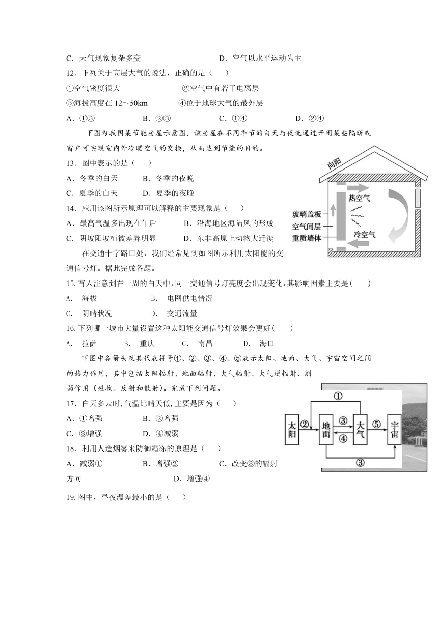 江西省新高考统编版2021-2022学年高一上学期开学摸底测试地理试题（Word版含答案）