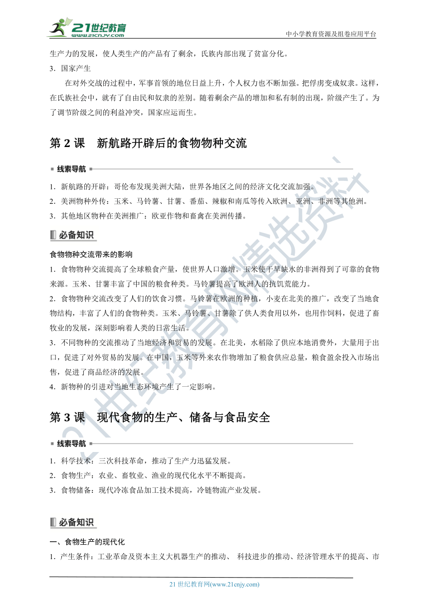 高中历史《选择性必修2》综合复习知识清单