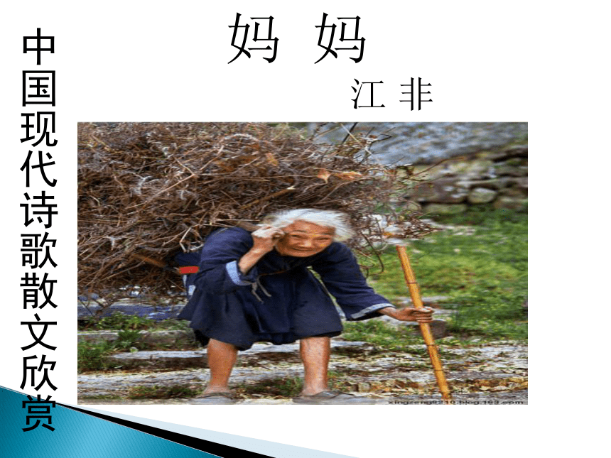 人教版高中语文选修--中国现代诗歌散文欣赏《妈妈》课件(共12张PPT)
