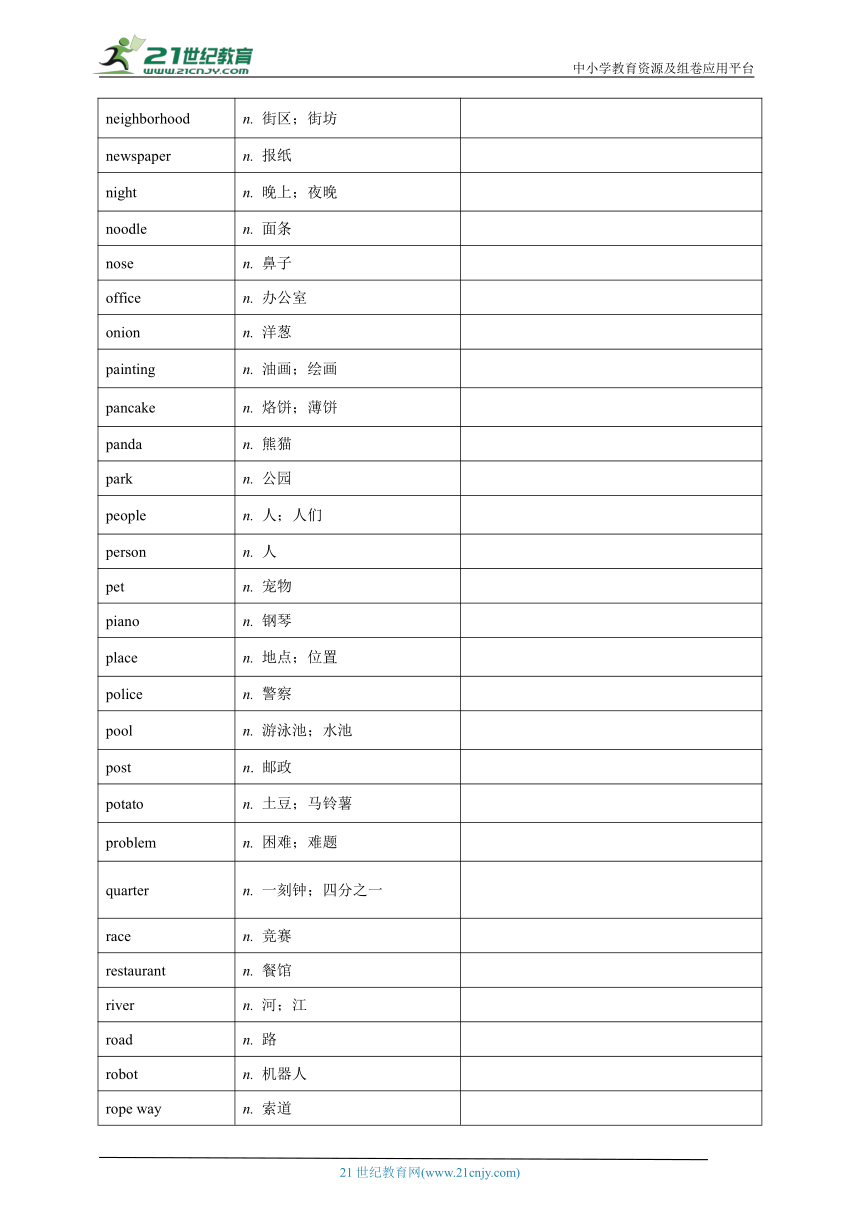 【七下英语期末复习学案】第2天计划（名词+名词短语+首字母填空、词形变换、完成句子）