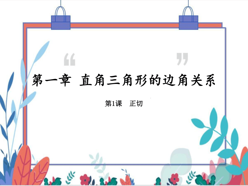 【北师大版】数学九年级（下）1.1.1 正切 习题课件