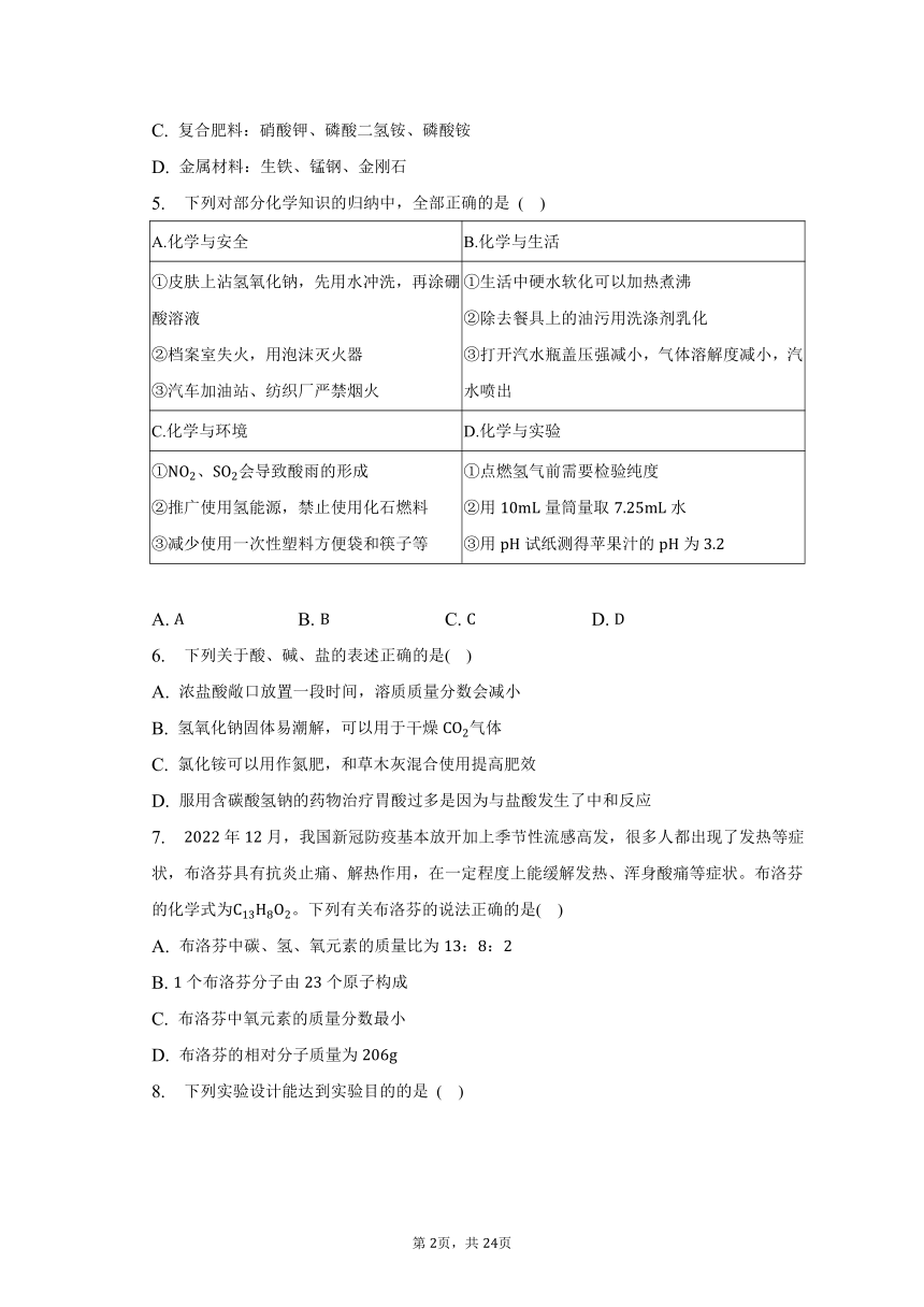 2023年宁夏银川重点中学中考化学二模试卷(含解析)