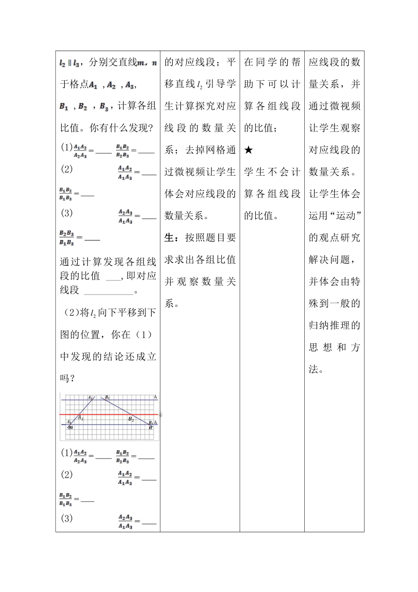 鲁教版（五四制）八年级下册数学9.2平行线分线段成比例教案