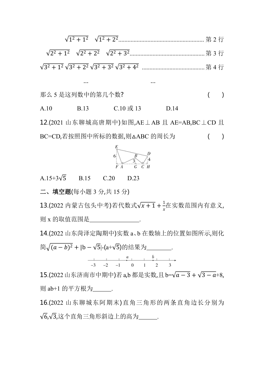 青岛版八年级数学下册 第9章 二次根式综合检测（含解析）