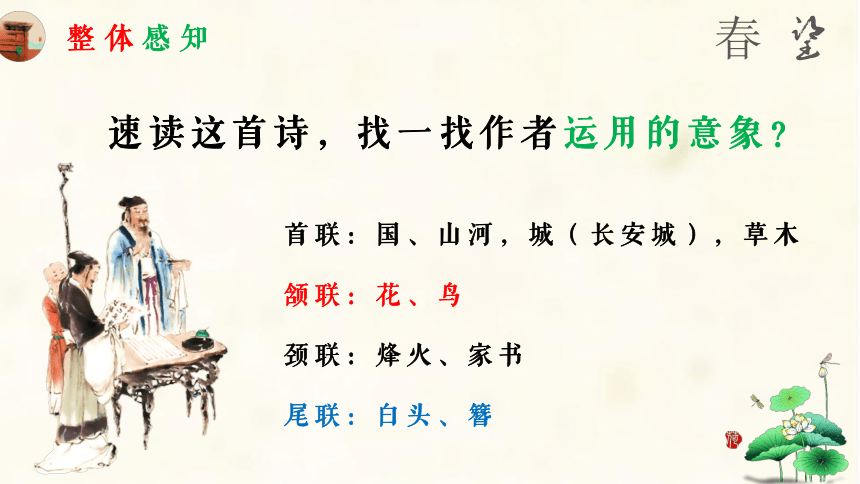 2020-2021学年度语文八年级上册部编版第25课诗词五首《春望》课件（14张ppt）