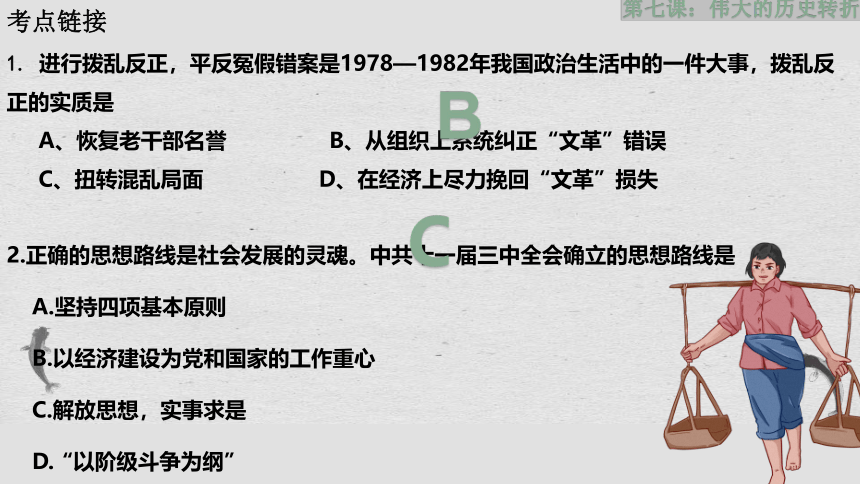 专题11 中国特色社会主义道路-备战2024年中考历史一轮复习知识梳理与点拨课件（部编版）