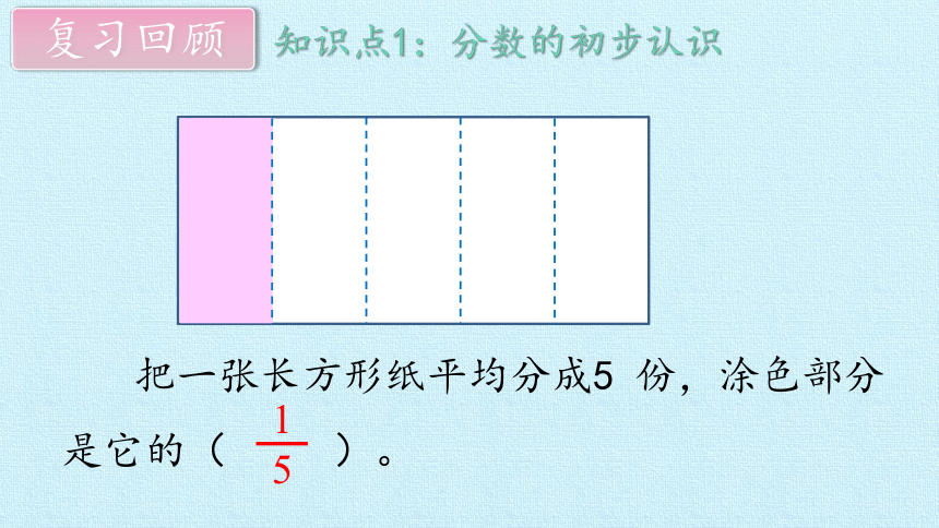 西师大版三年级数学上册 八  分数的初步认识 复习（课件）(共17张PPT)