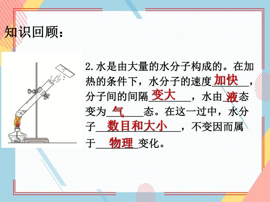 鲁教版化学九年级上册 第二单元 第二节  水分子的变化   课件(共19张PPT)