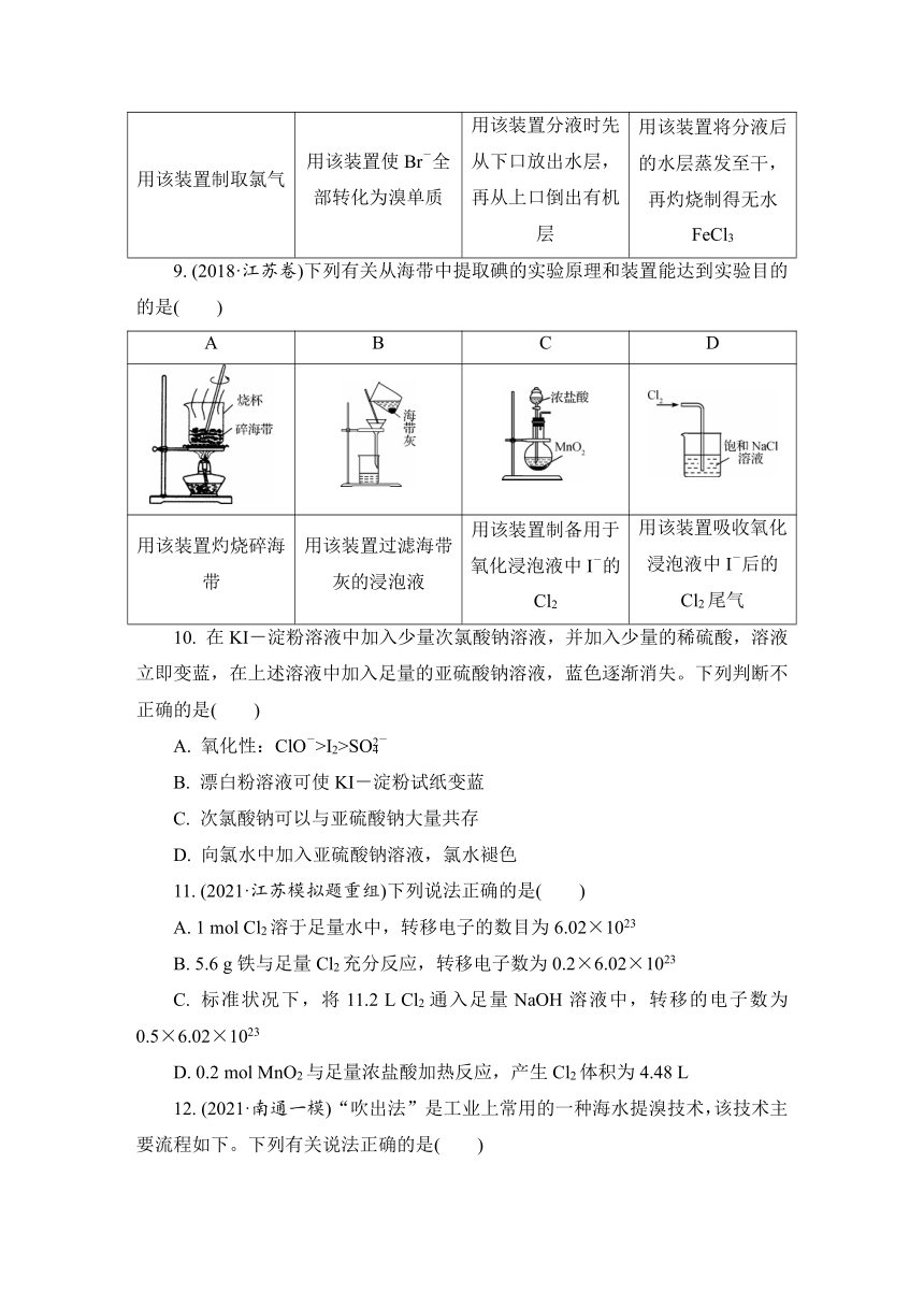 2023届江苏高考化学一轮复习  第10讲　氯气　卤素(二)（word版含解析）