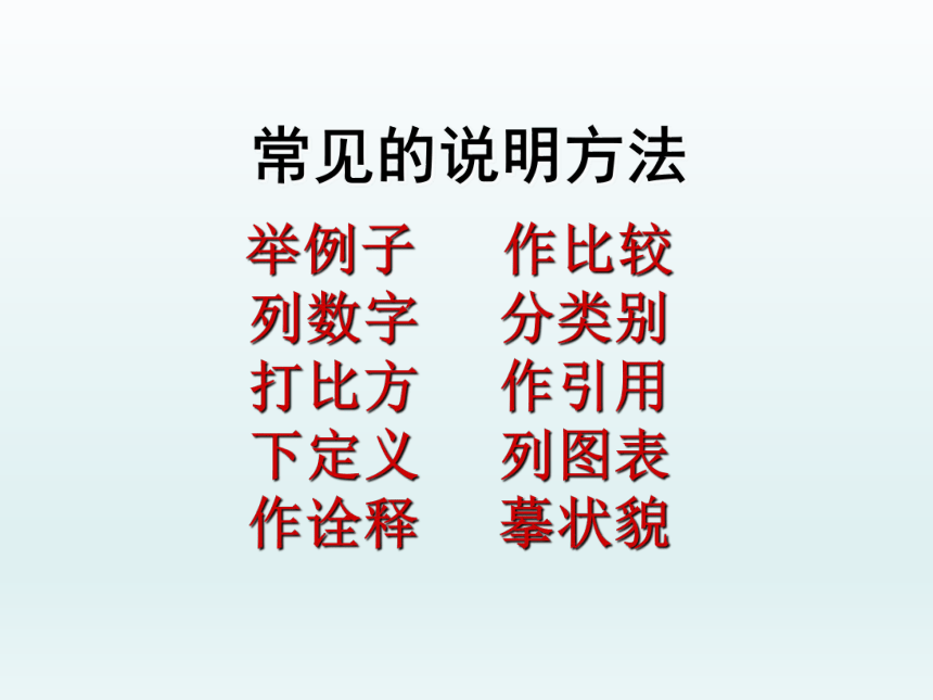 初中语文七年级下册期末复习说明文阅读-辨析方法及其作用 课件（共32张PPT）