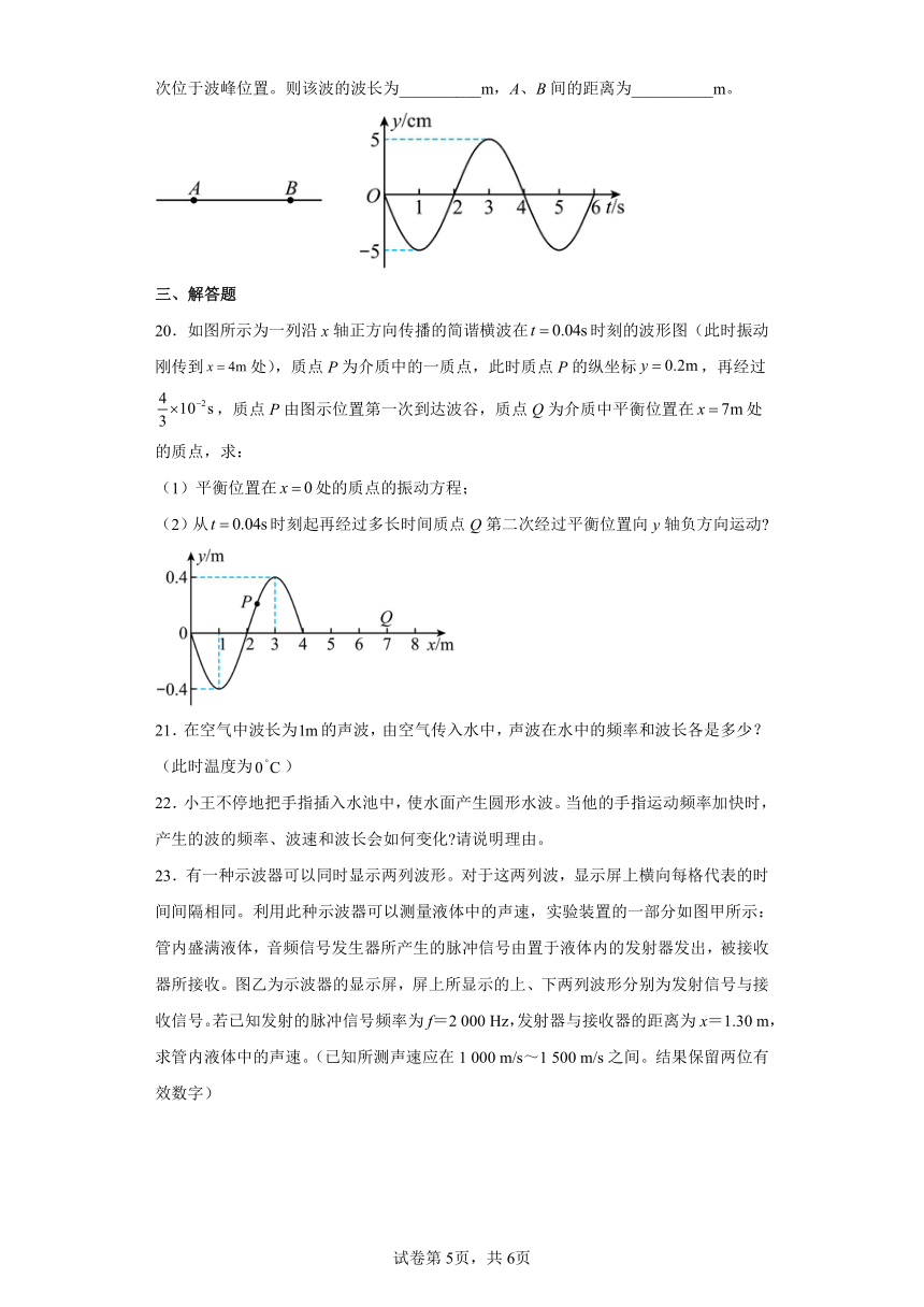 选择性必修一3.2机械波的描述 练习（word版含答案）