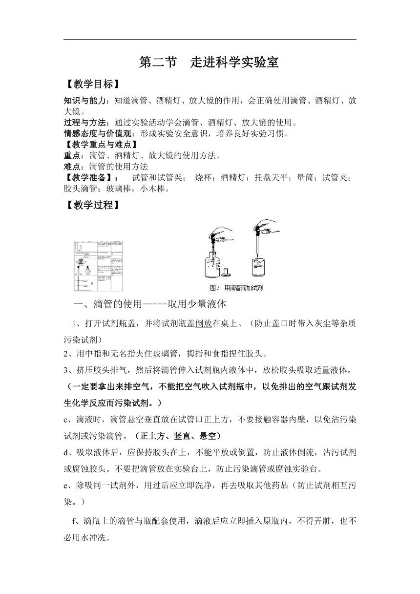 1.2《走进科学实验室》教案