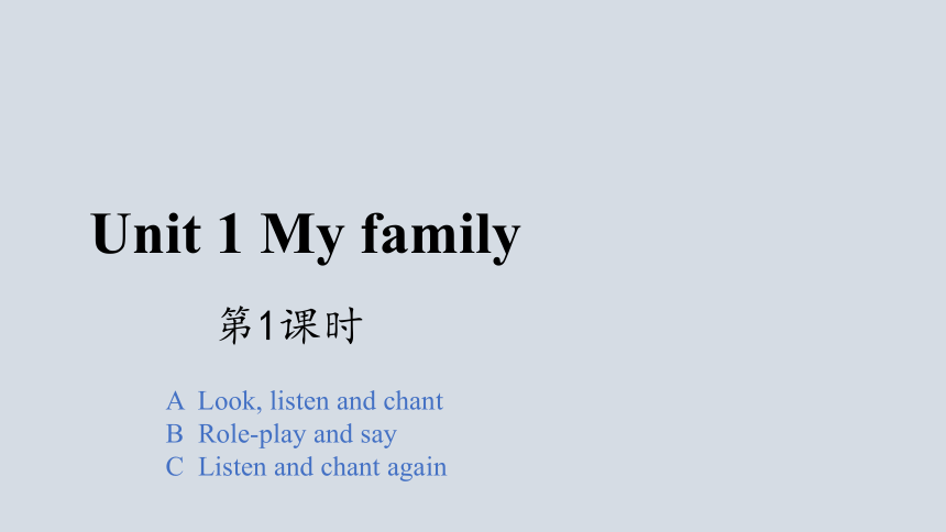 Unit 1 My Family Lesson 1课件（共20张ppt）