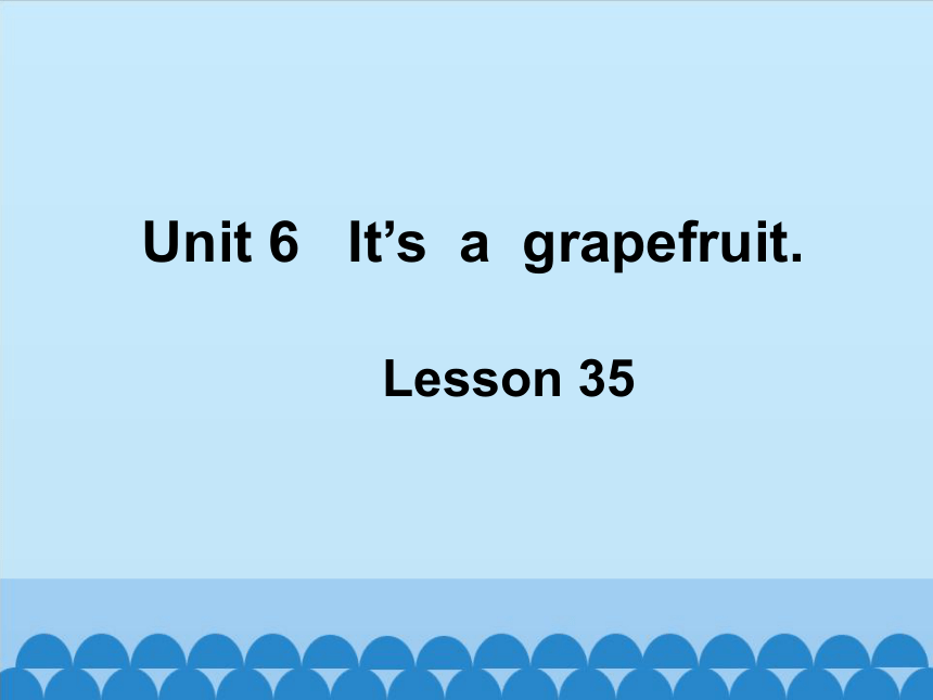 Unit 6 It's a grapefruit. Lesson 35 课件(共32张PPT)