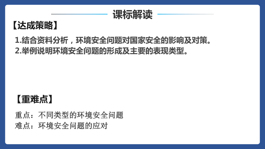 高中地理人教版（2019）选择性必修3 3.1环境安全对国家安全的影响（共28张ppt）课件（内嵌1份视频）