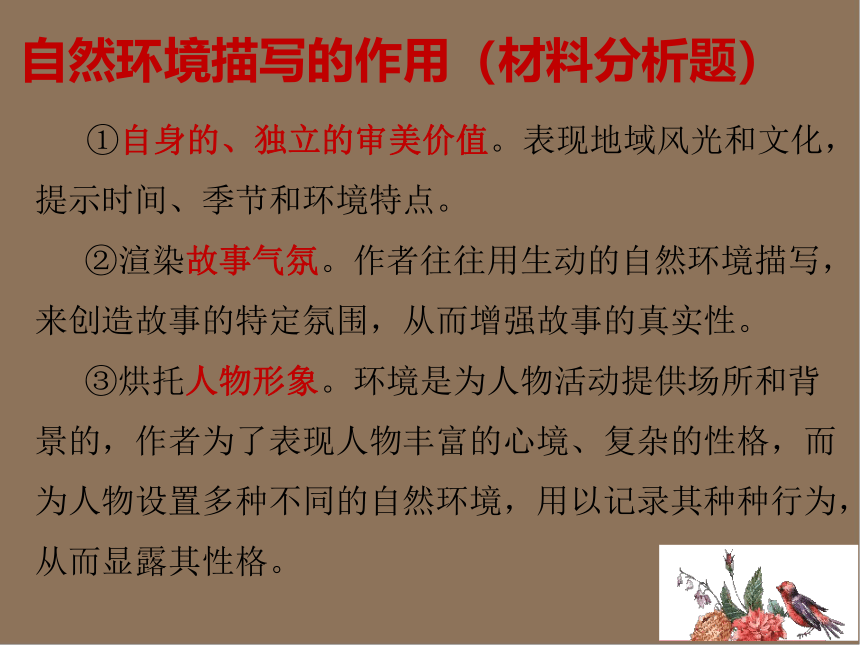 2022届高考专题复习：小说——环境描写（课件27张PPT）