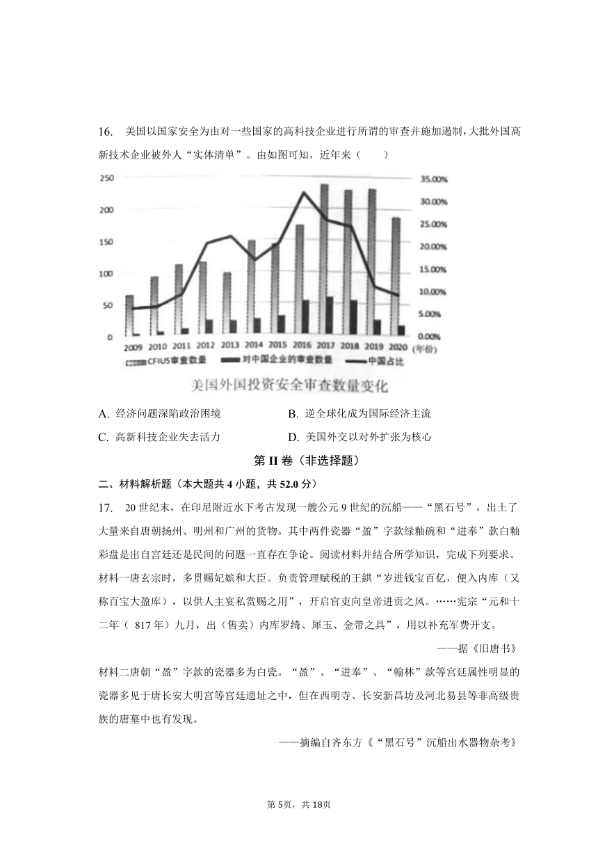 2023年广东省佛山市高考历史质检试卷（二）（含解析）