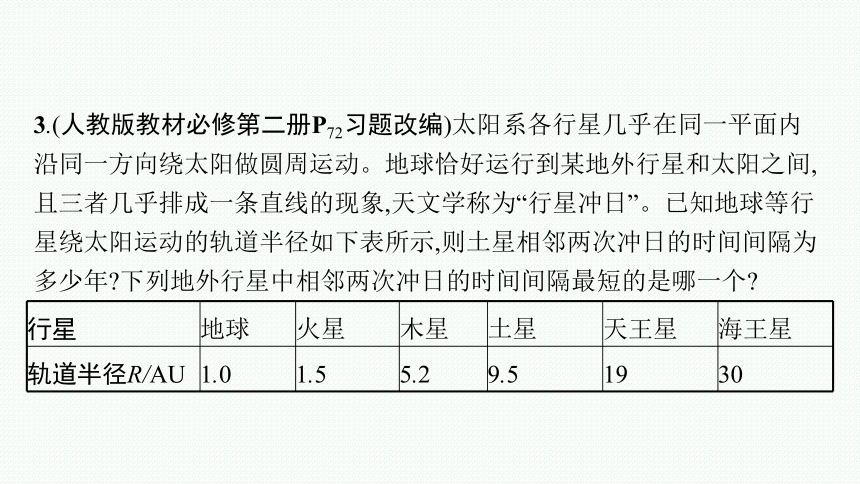 2023届高中物理一轮复习课件 第四章 曲线运动 万有引力与航天 第5节　天体运动中的四类问题（58张PPT）