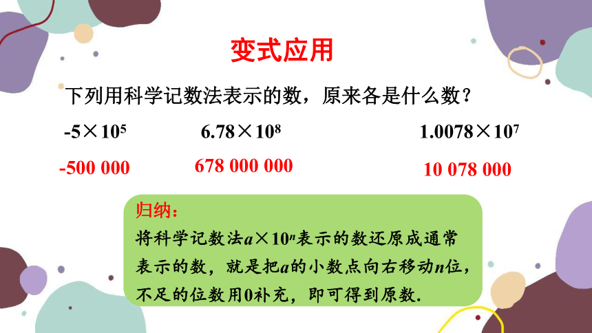 青岛版数学七年级上册 3.3.2科学记数法 课件(共24张PPT)