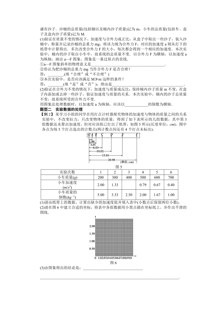 高考物理一轮复习学案 15实验：探究加速度与物体质量（含答案）