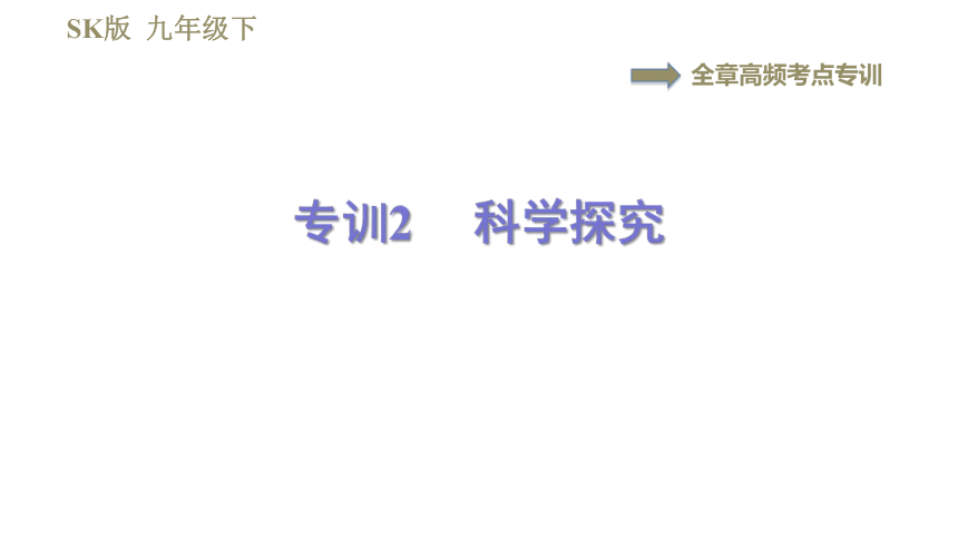 苏科版九年级下册物理习题课件 第17章 全章高频考点专训  专训2  科学探究（15张）