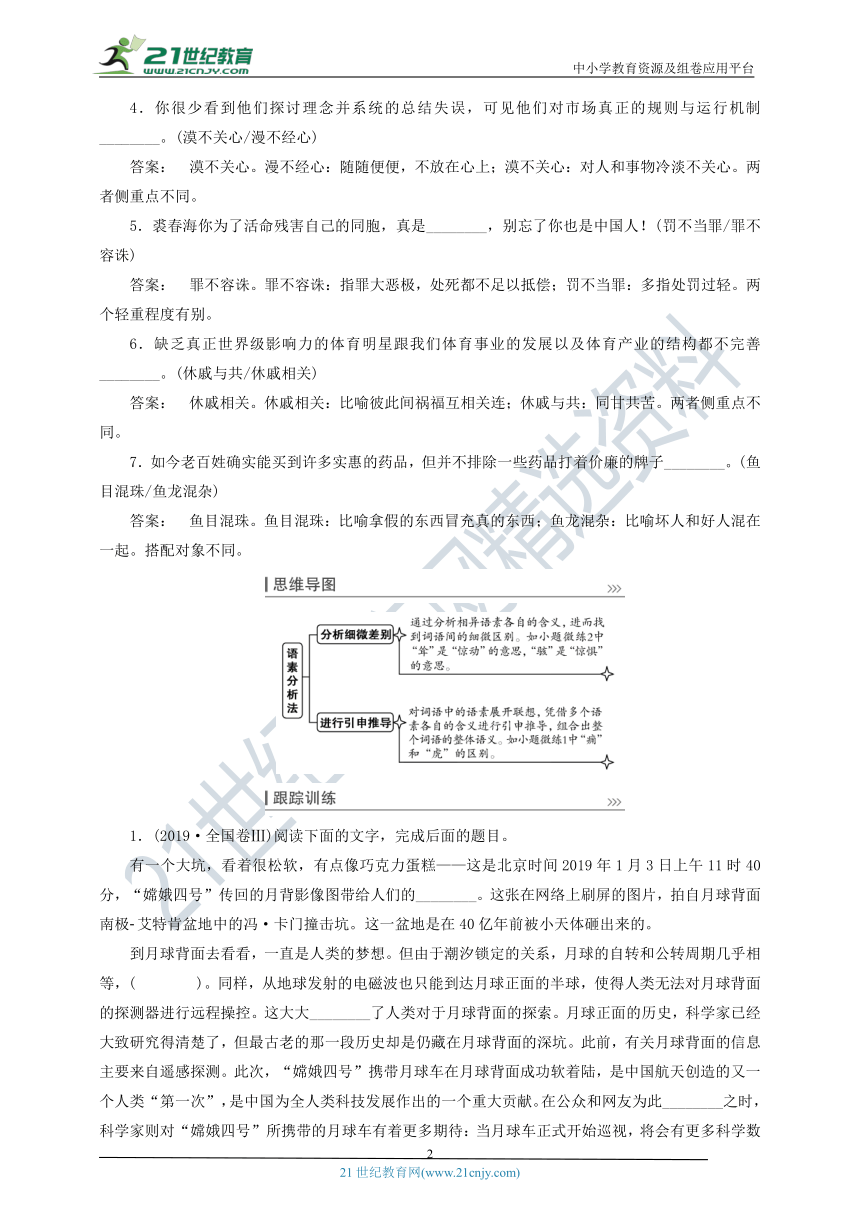 题型一 成语选词填空型 ——【备考2022】高考语文一轮 正确使用词语包括熟语 备考方略