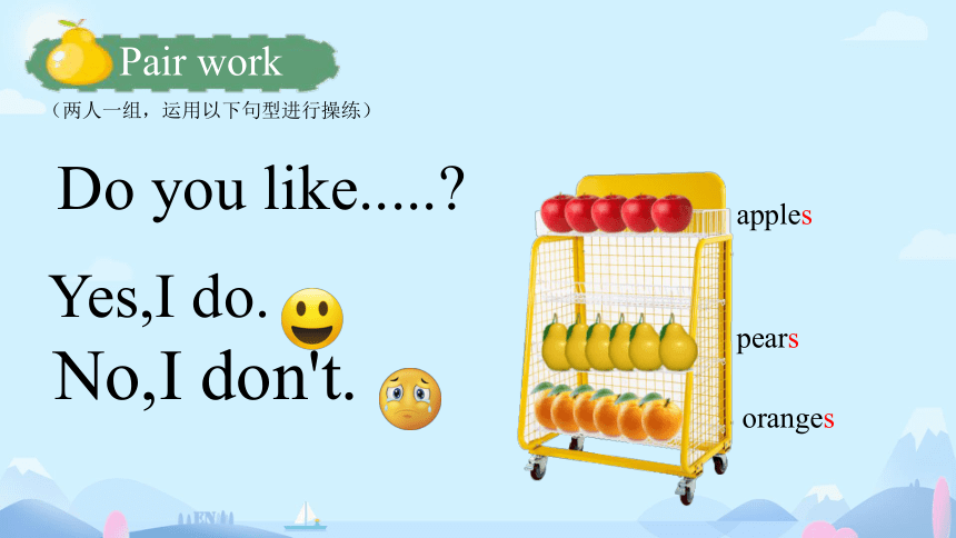 Unit 5 Do you like pears？PartA Let’s talk&Let's play课件（共19张PPT，内嵌音视频）