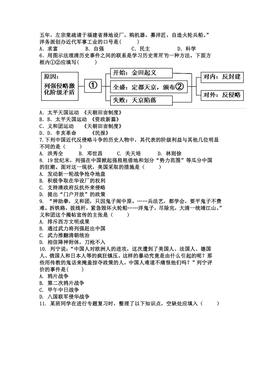 山西省晋中市寿阳县2022-2023学年八年级上学期期中历史试题（无答案）