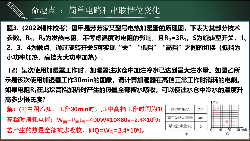 第12.5讲 档位问题计算专题-2023年中考物理一轮命题点详解 复习课件 (共24张PPT)